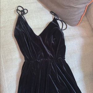 Silence + noise strappy velvet romper